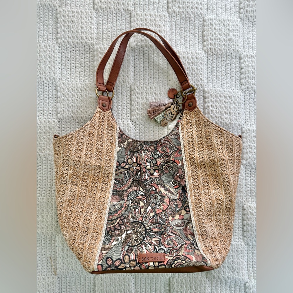 Sakroots Roma Straw Purse
